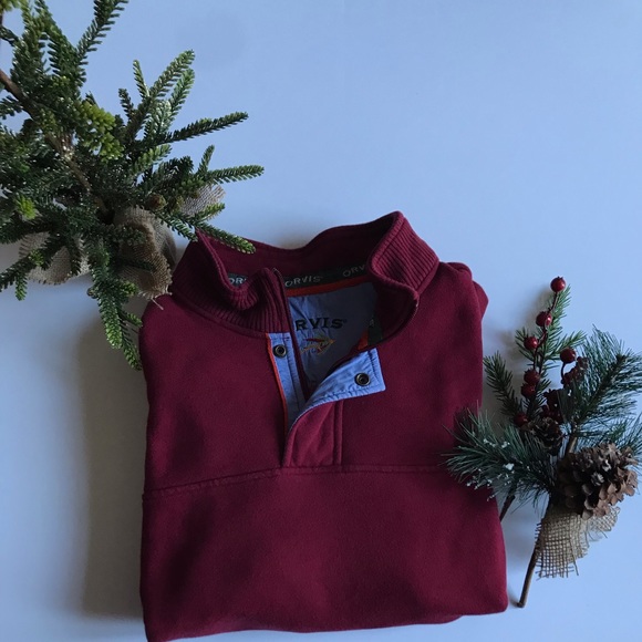 SOLD ❌ Orvis 1/4 zip pullover w/ buttons - Picture 1 of 6